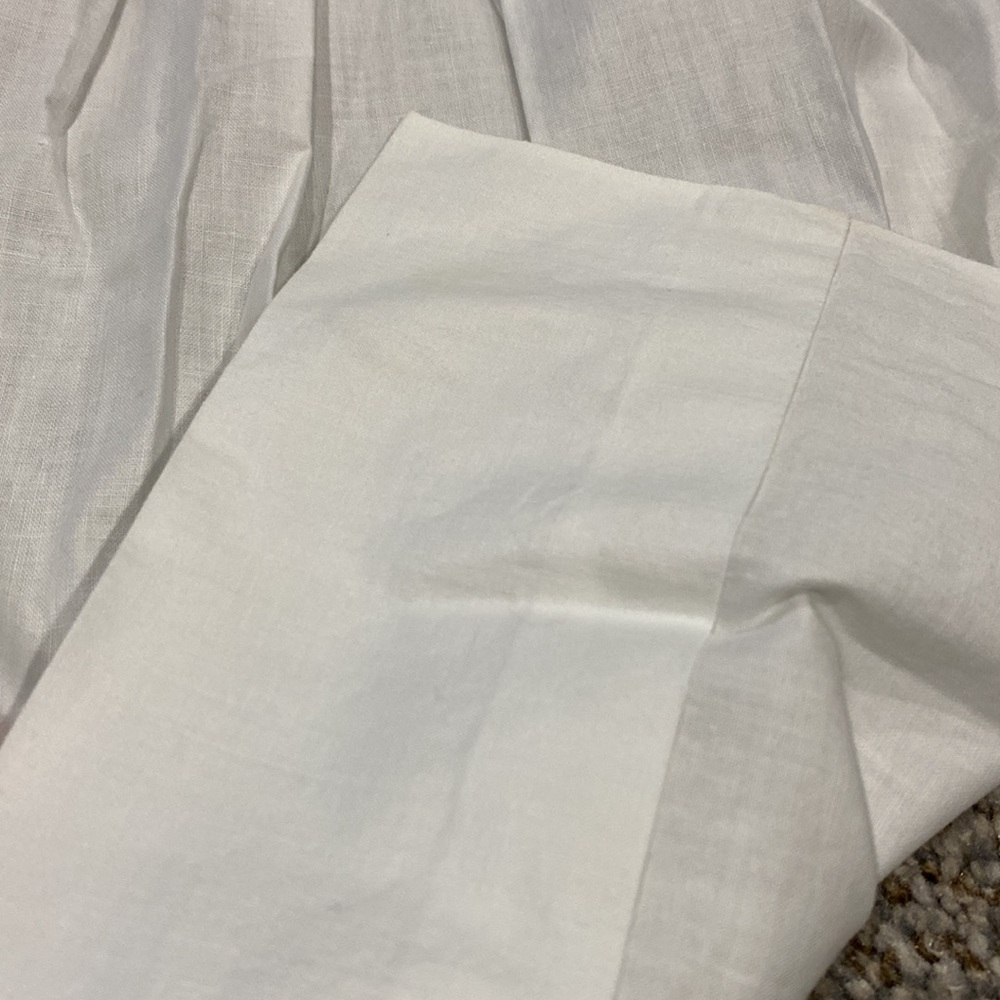 Vintage White Cotton Embroidered Half Apron! - Picture 7 of 8